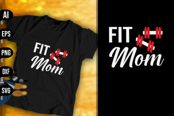 Fit Mom Graphics: Print Templates for Bold Branding