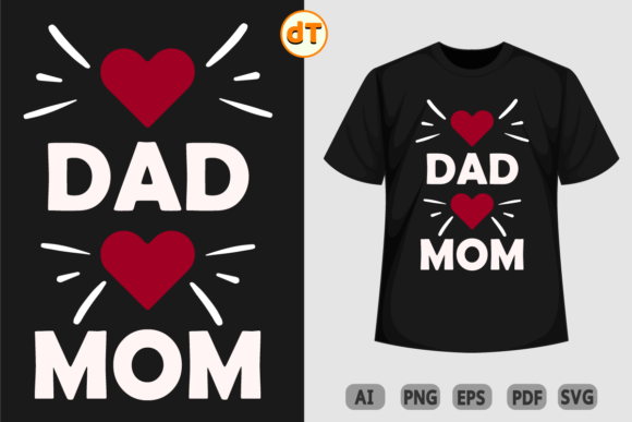 Love Dad Love Mom: Graphics for Print Templates
