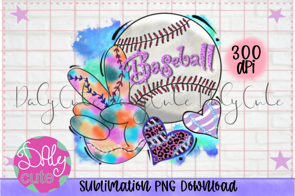 Peace Love Baseball PNG: Graphics & Print Templates