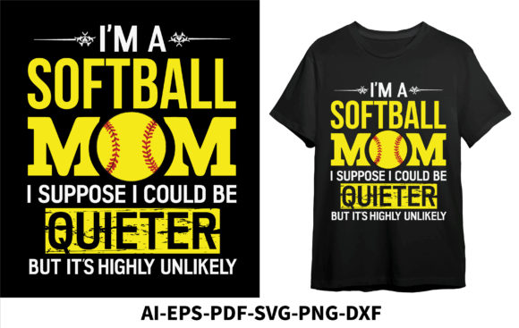 Softball Mom Graphics for T-Shirt Designs
